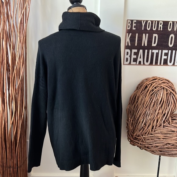 Cyrus Black Cowl Neck Sweater With Pockets - Picture 5 of 10